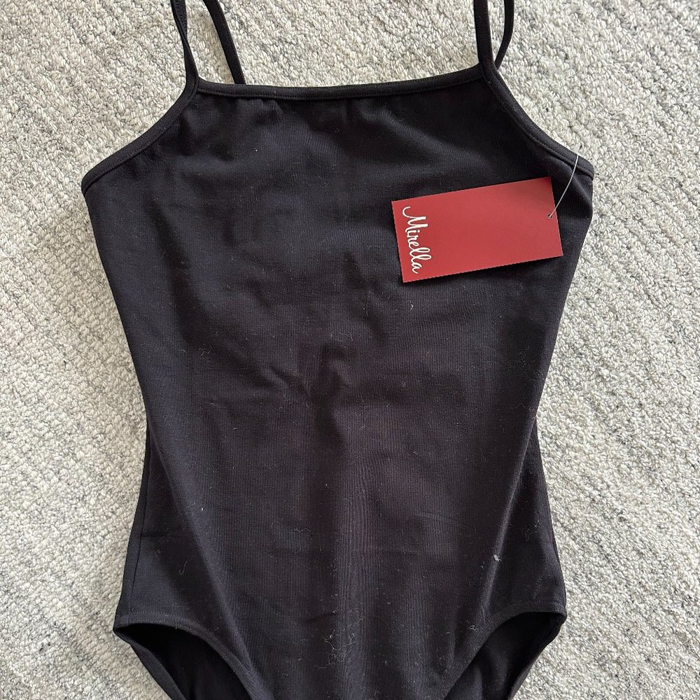 NWT Ladies Mirella Camisole Leotard Black Size L - Picture 3 of 4